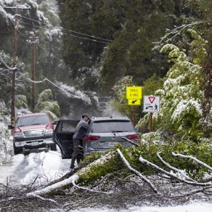 Kalifornia déli részén rég nem látott mennyiségű hó esett