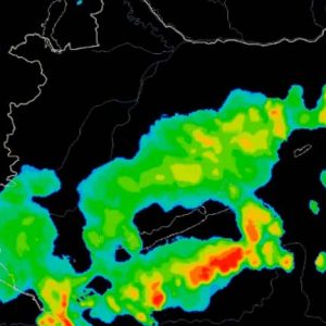 Elképesztő radarfelvételen, ahogy egy korábbi zivatarlánc átugorja a Balatont