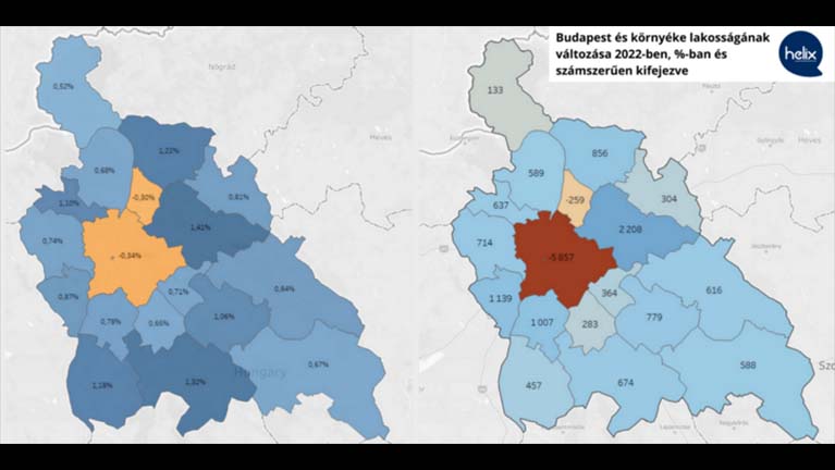 Térképen mutatjuk a budapesti agglomeráció túlnépesedését