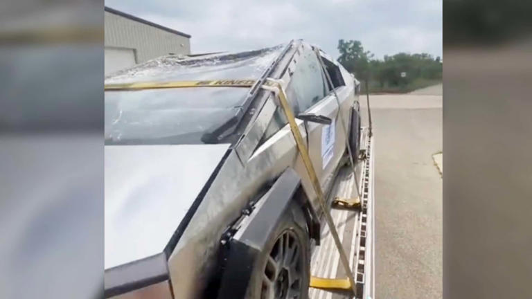 Törésteszt utáni videó került elő a Tesla Cybertruckról