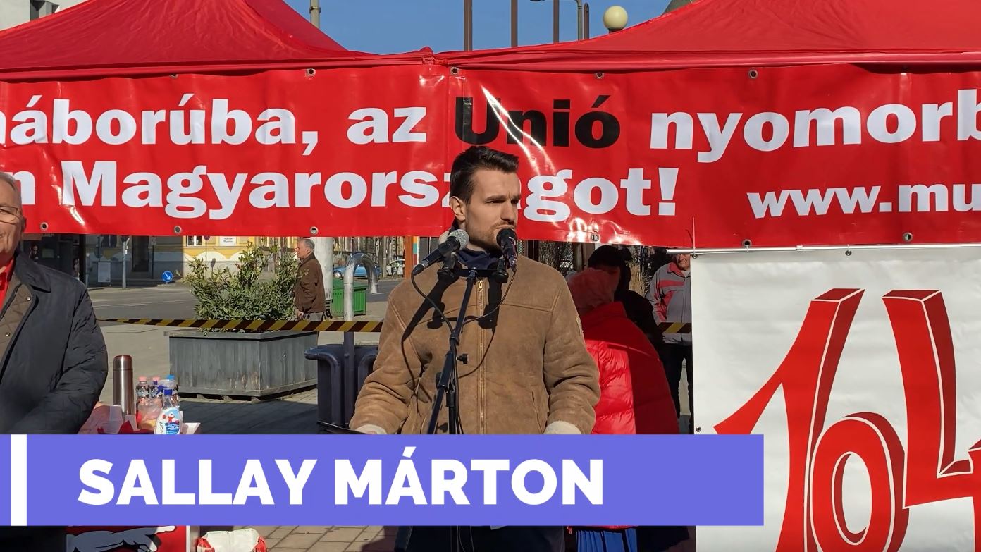 Béketüntetés Miskolcon - Sallay Márton megnyitó beszédé