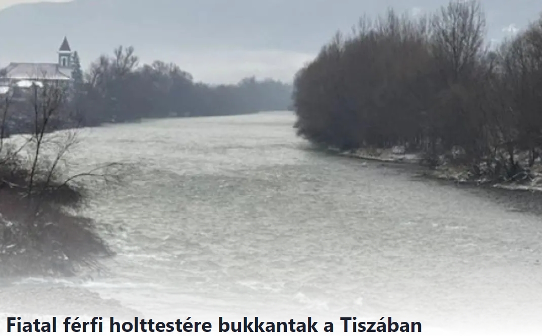 Fiatal férfi holttestére bukkantak a Tiszában