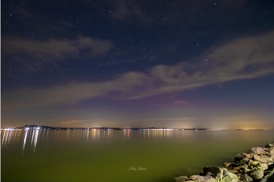 A Balatonnál ismét megjelent a sarki fény