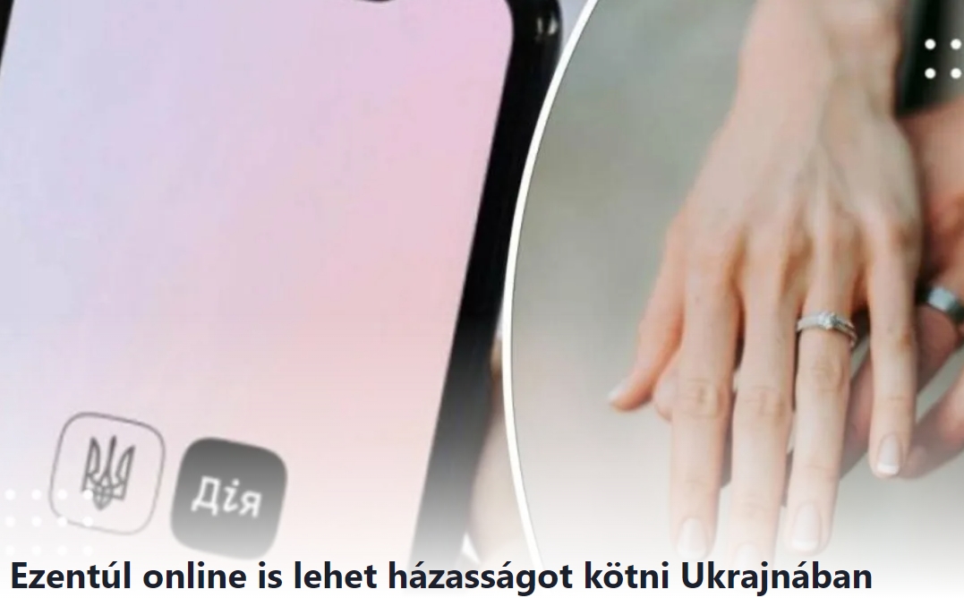 Ezentúl online is lehet házasságot kötni Ukrajnában