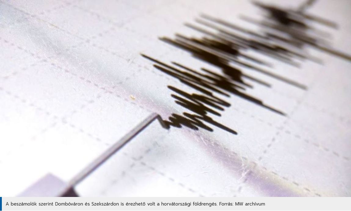 A beszámolók szerint Dombóváron és Szekszárdon is érezhető volt a horvátországi földrengés. Forrás: MW archívum