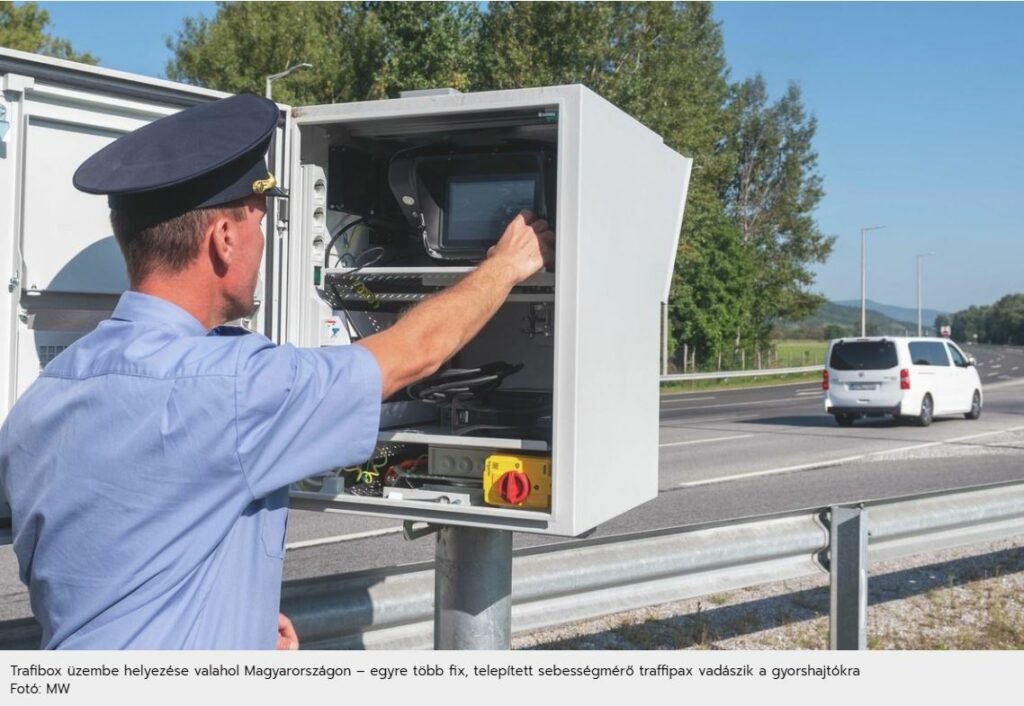 Trafibox üzembe helyezése valahol Magyarországon – egyre több fix, telepített sebességmérő traffipax vadászik a gyorshajtókra Fotó: MW