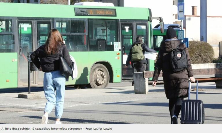 A Tüke Busz sofőrjei 12 százalékos béremelést sürgetnek