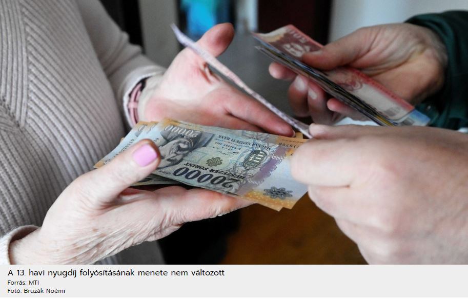 Nem változik a 13. havi nyugdíj folyósítása