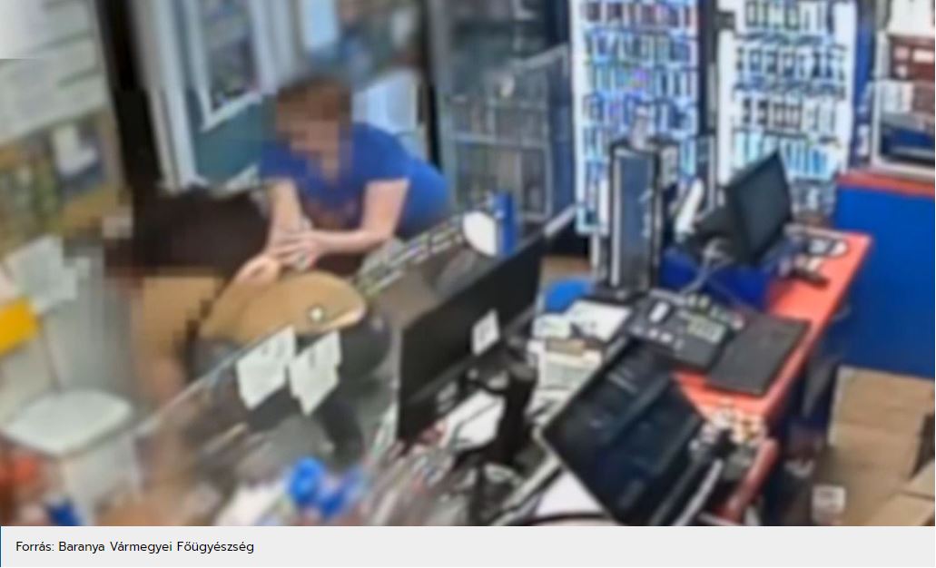 Elképesztő jelenetek egy pécsi dohányboltban: lebirkózta a rablót az eladó hölgy