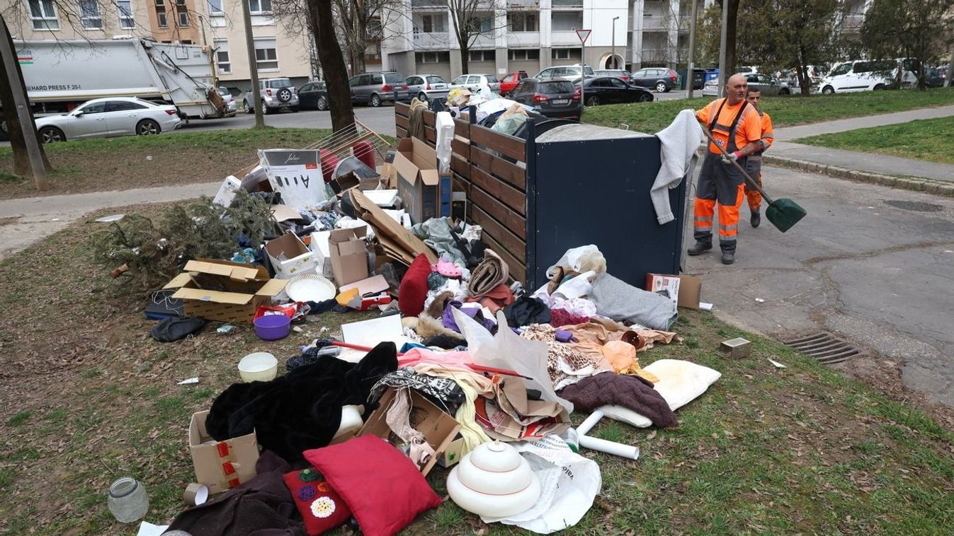Lomtalanítás Kaposváron: a gubisok sokszor megelőzik a köztisztaságiakat