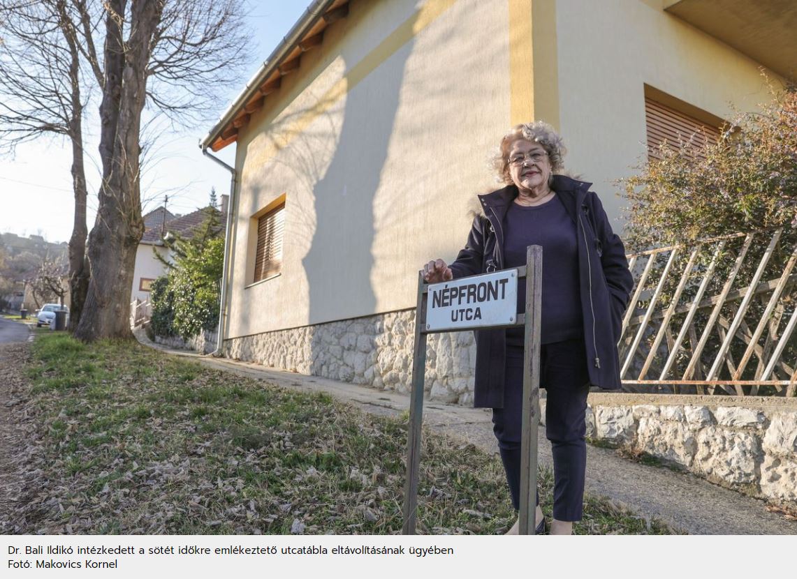 Eltűnik a Népfront utcatábla Szekszárdon