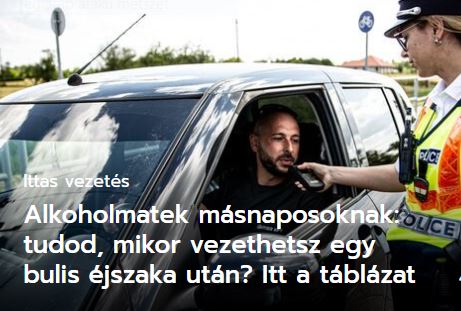 Vérvétel, alkoholszonda, vezetői engedély, alkoholmérgezés, véralkohol kalkulátor