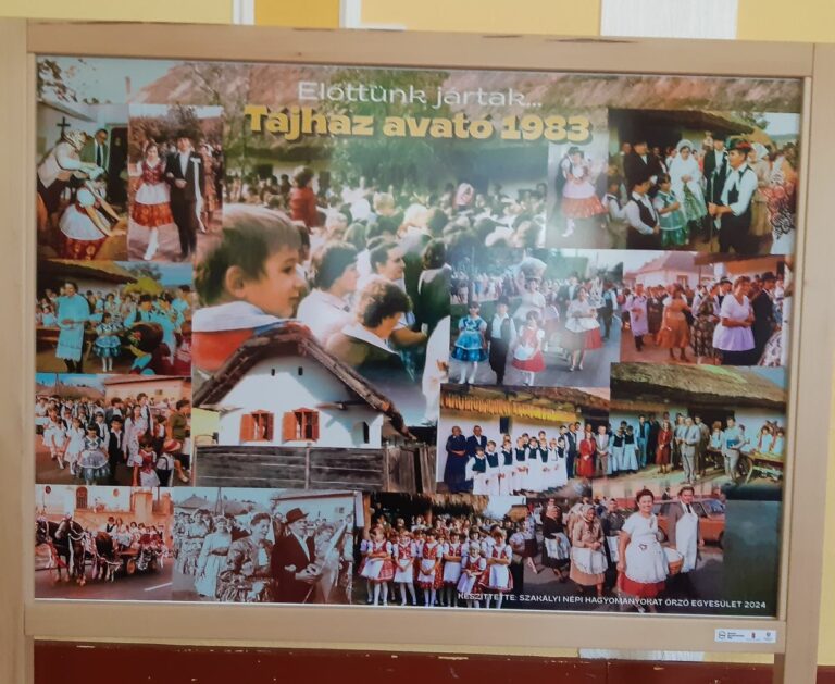 Szakály, XX. század, régi fotók, tabló. A településen különleges kiállítást nyitottak, amely a falu múltját idézi meg régi fényképeken keresztül Fotó: Beküldött