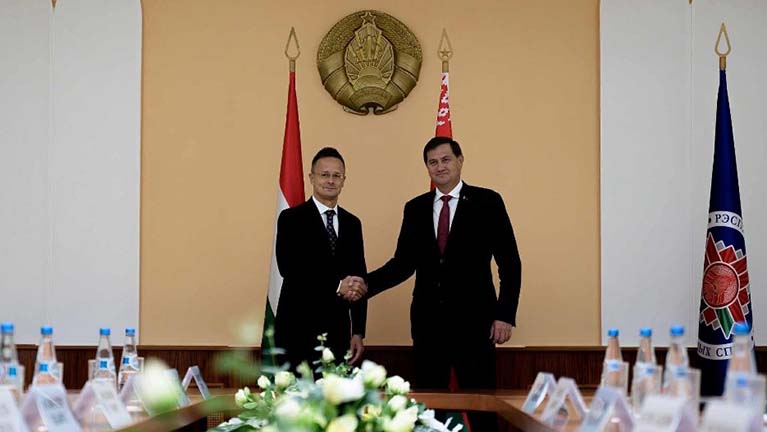 Szijjártó Péter Minszkben