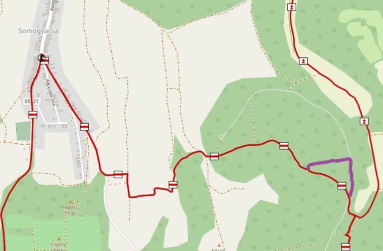 A Dél-dunántúli Piros Túra (DDP) nyomvonala megváltozott a Gerézdi erdészháznál