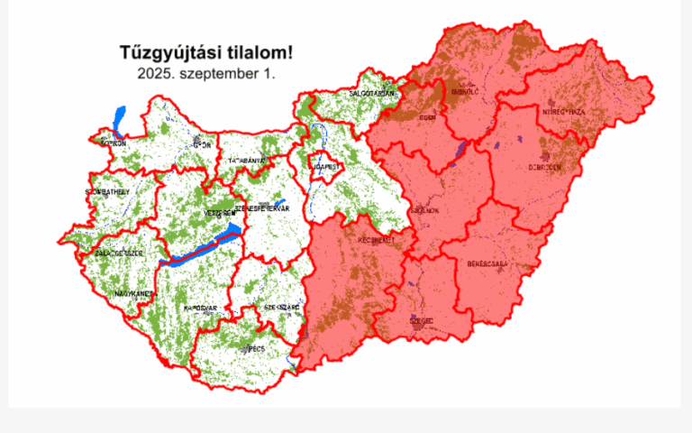 Az ország felében feloldották a tűzgyújtási tilalmat Forrás: TVMKI