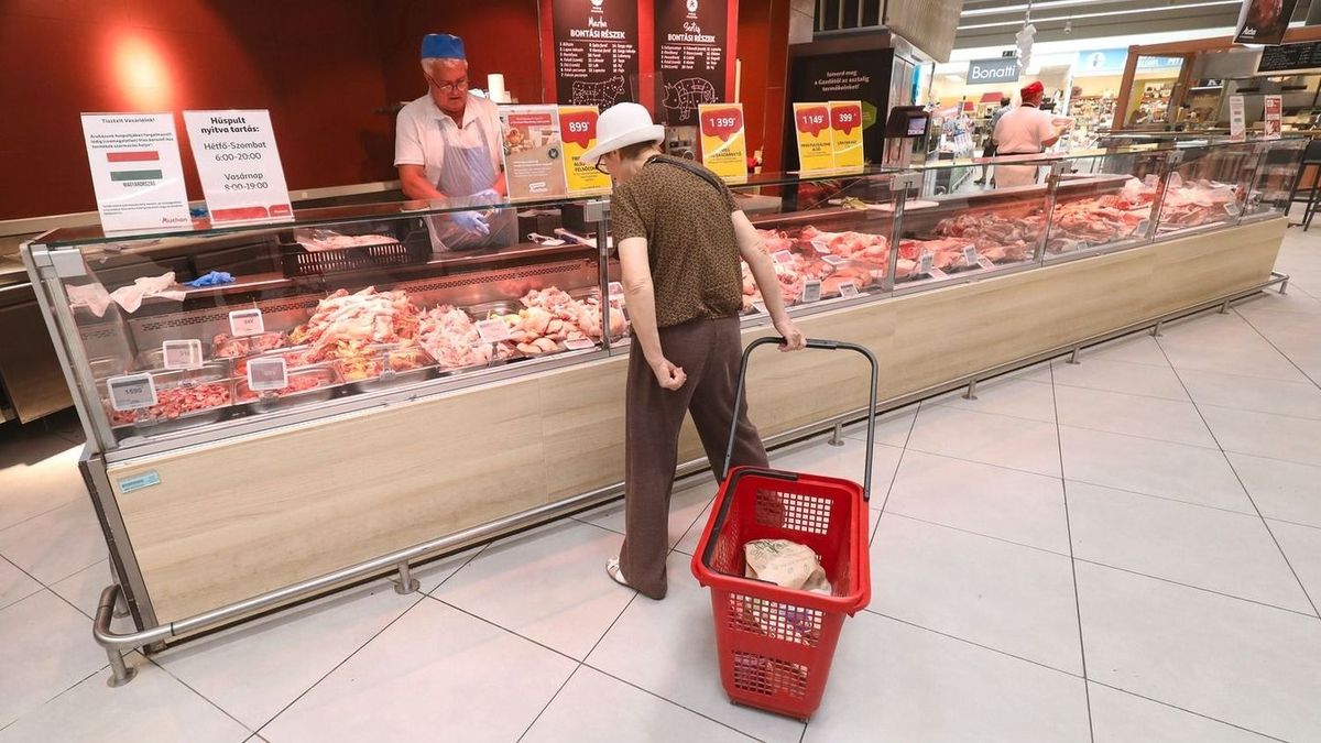 A nyugdíjasok élelmiszer-utalványa nagy segítség a kasszánál Fotó: Kallus György