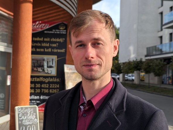 Gál Péter, a Munkáspárt képviselőjelöltje Rákosmentén