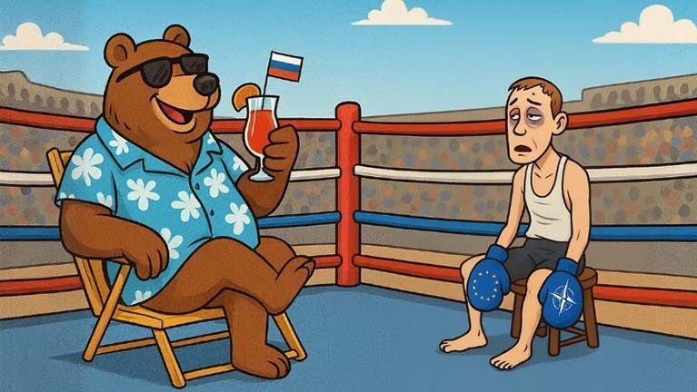 Az orosz maci jól érzi magát