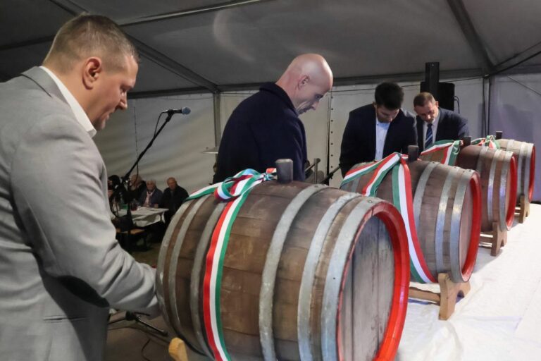 Csapra verték a hordókat Pakson Fotó: Molnár Gyula