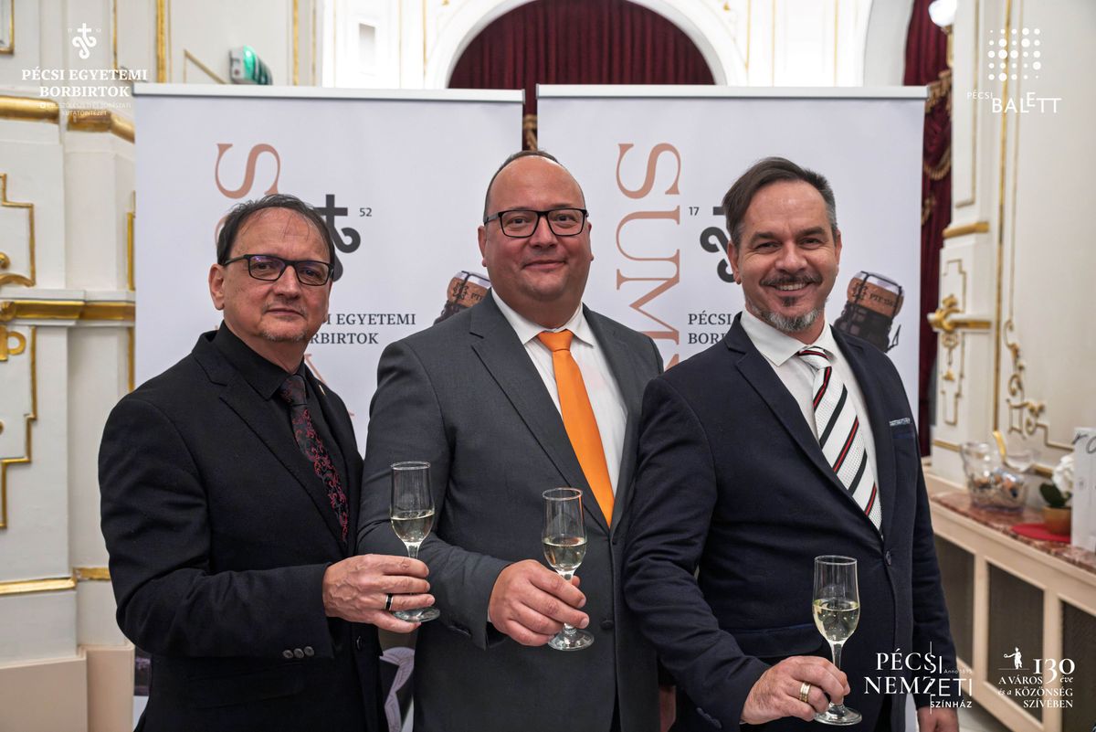 Balról: Lipics Zsolt, Madaras Zoltán, Vincze Balázs Forrás: PTE