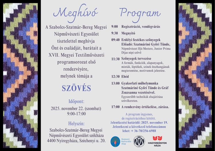 A szövés rejtelmei Fotó/ Forrás: a nyiregyhaza.hu oldala