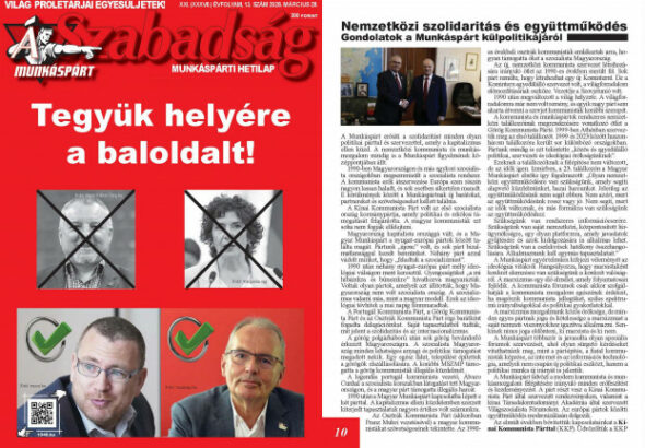 Tegyük helyére a baloldalt!