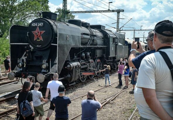 Tavaly Gyöngyösön járt a nosztalgiavonat, melyet oda is a Bivaly gőzmozdony húzott. Fotó: Czímer Tamás