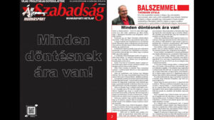 Minden döntésnek ára van!