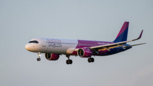 Kényszerleszállást hajtott végre a WizzAir Budapestről Koppenhágába tartó járata, kórházba kellett vinni egy utast