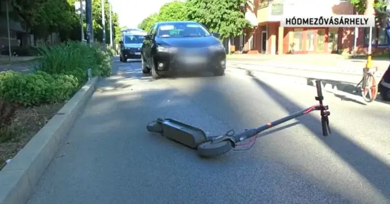 Rollerét a zebrán toló kislányt ütöttek el Hódmezővásárhelyen