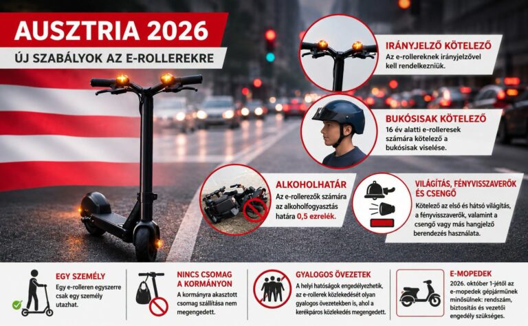 Nyugati szomszédunknál három hónappal ezelőtt megváltoztak az e-rolleres közlekedés szabályai,