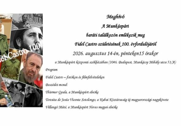 Módosul a Castro-100 rendezvény időpontja. Új időpont: augusztus 14-én, pénteken 15 órakor!